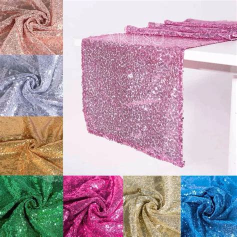 10pcs Sequin Table Runners 12 By120 Inch Sparkly Bling Table Runner Wedding Party Decorations