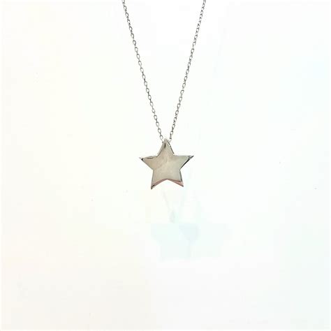 14k Real Solid Gold Star Necklace For Women