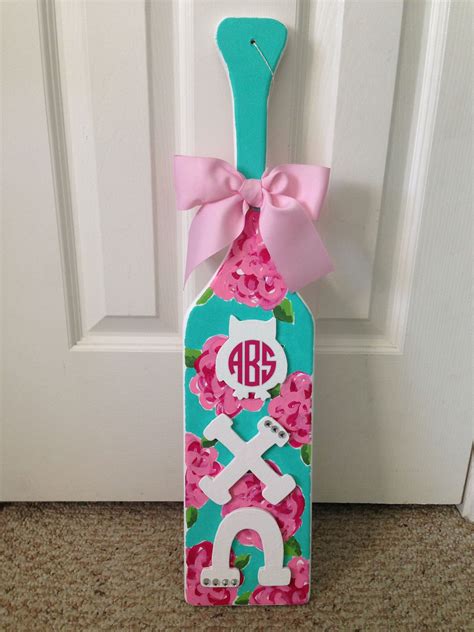 Diy Lilly Sorority Paddle Sorority Paddles Sorority Crafts Sorority Canvas