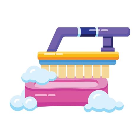 Trendy Scrubbing Brush Vector Art At Vecteezy