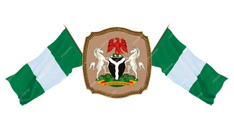 Nigerian Flag With Coat Of Arms