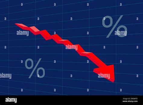 Stock Or Financial Market Crash With Down Red Arrow Vector Illustration Stock Vector Image