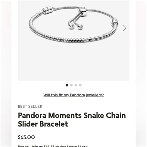 Pandora Jewelry Pandora Moments Snake Chain Slider Bracelet Poshmark