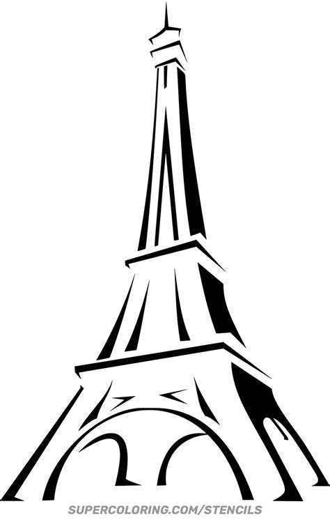 Eiffel Tower Stencil Free Printable Papercraft Templates