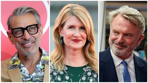 Jeff Goldblum Laura Dern Y Sam Neill Juntos En El Set De Jurassic World Dominion