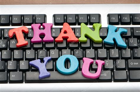 Thank You Message On The Keyboard — Stock Photo © Elnur 5978000