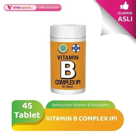 Jual Vitamin B Complex Ipi Untuk Kebutuhan Vitamin B Kompleks 45