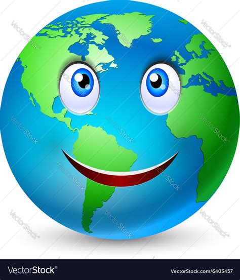 Smiling Planet Earth Royalty Free Vector Image