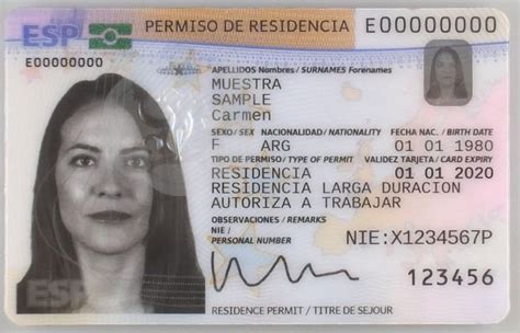 Spainish Residence Permit For Sale Original Residence Permit