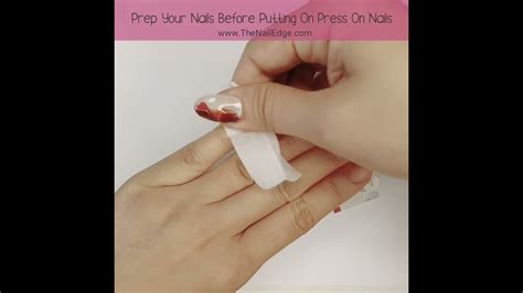 How To Prep Nail Before Press On Nail Youtube