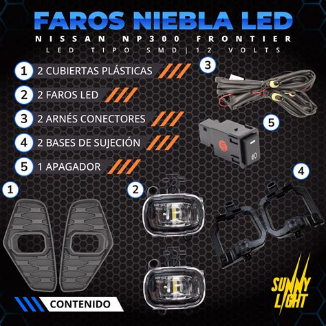 Faros Niebla Led Nissan NP300 Frontier 2021 2022 2023 SunnyL SUNNY