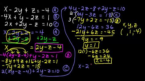 System Of Three Equations Three Variables