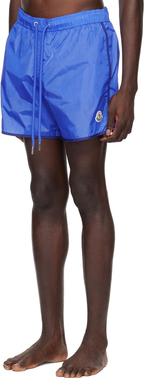 Moncler Blue Patch Swim Shorts Moncler