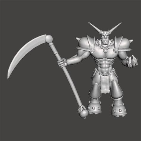 Stl File Dungeon Keeper Horny The Horned Reaper Miniature Model For