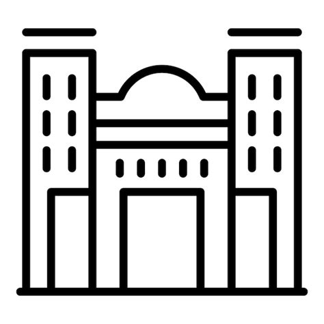 Premium Vector Asian Temple Icon Outline Vector City Building