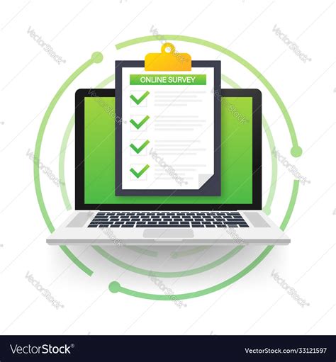 Online Survey Checklist Questionnaire Icon Vector Image