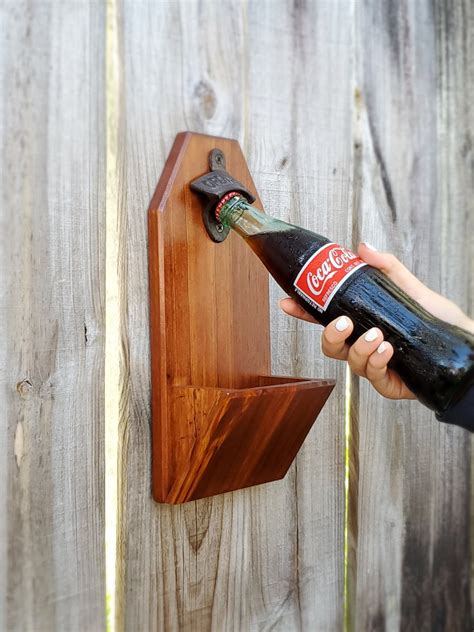 Wall Mounted Beer Bottle Opener modern Rustic Style Beveled Edges ...