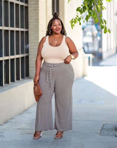 How To Style Wide Leg Pants For Plus Size Women In Summer 18 Inspiring