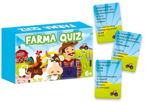 Gra Mini Farma Quiz Karciana Edukacyjna Rodzinna Obrazkowa Prezent