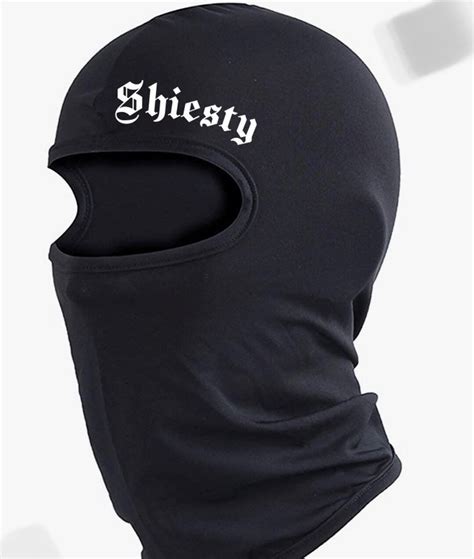 Shiesty Custom Unisex Black Adjustable Balaclava Ski Mask Etsy