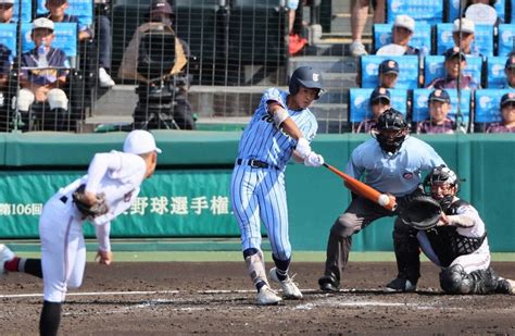 【甲子園】東海大相模 8強一番乗り！3番・中村4安打4打点、1メート98左腕・藤田は6回1失点 （スポニチ） 毎日新聞