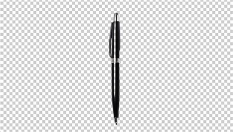 Premium Photo Realistic Black Ballpoint Pen Isolated On Transparent