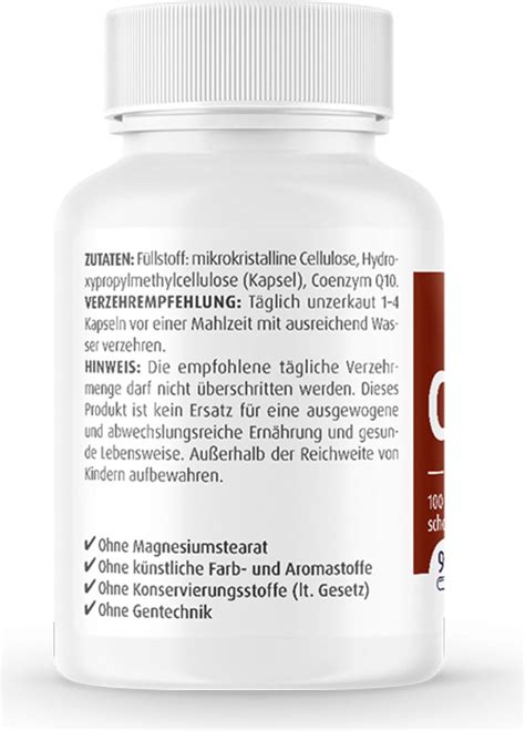 Coenzima Q Mg Capsule Zeinpharma Vitalabo Shop Online Italia