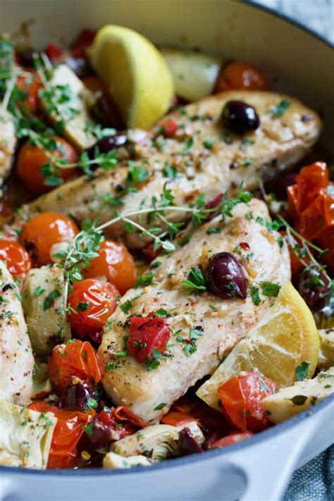 Easy Skillet Mediterranean Chicken Recipe From A Chefs Kitchen