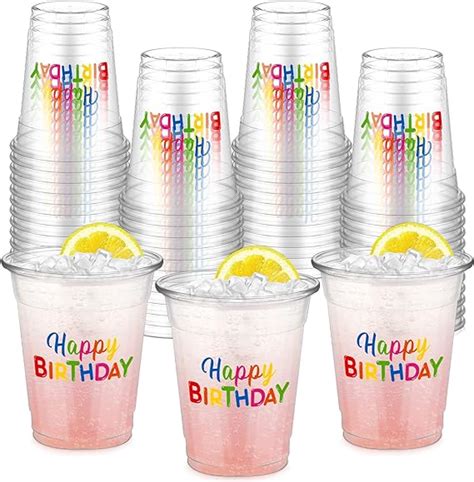 Amazon Foldtier Pcs Happy Birthday Cups Oz Plastic Birthday