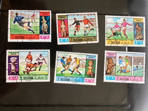 Fussball 1970 Lot Briefmarken Aus Ras Al Khaima Gestempelt Kaufen Auf