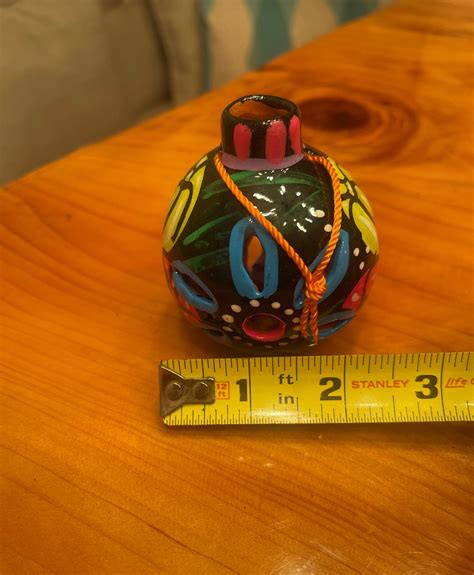 Set Of 3 Mexican Clay Talavera Ornaments New Stock New Colors Designs