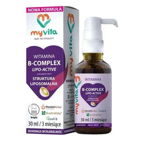 MyVita Witamina B Complex Lipo Active Krople 30 Ml ZDROWIE Witaminy