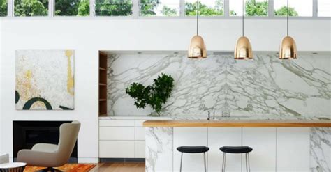 Carrara Marble Kitchen Modern - 974x508 - Download HD Wallpaper - WallpaperTip