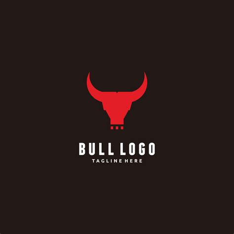 cabeça de búfalo touro elegante logotipo símbolo design ilustração