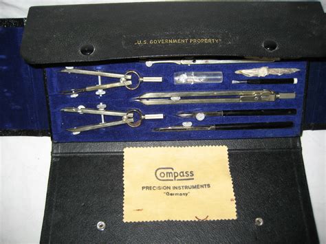 Compass Drafting Set, Vintage Precision Instrument Set, Compass Germany ...