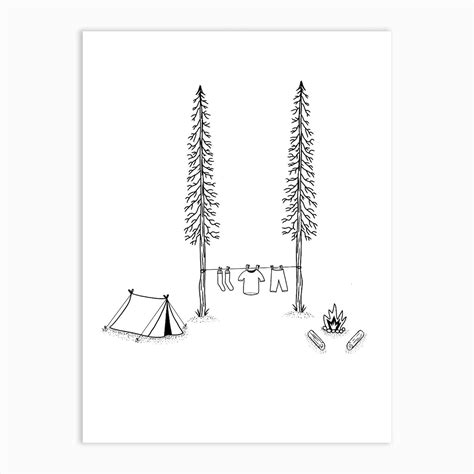 Camping Scene Art Print By Jduke Illustrations Fy