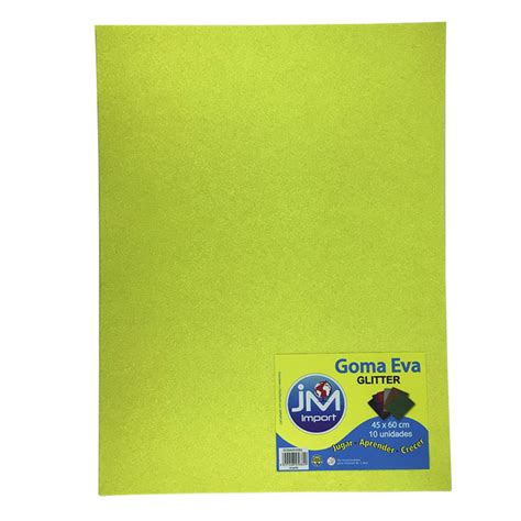 GOMA EVA GLITTER AMARILLO 45X60CMX02MM 01 UNID JM