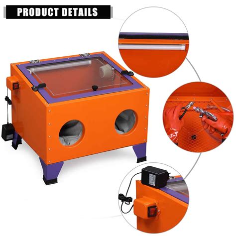 Portable Benchtop Sand Blaster Cabinet Kit 25 Gallon Sandblasting Cabinet 80psi Ebay