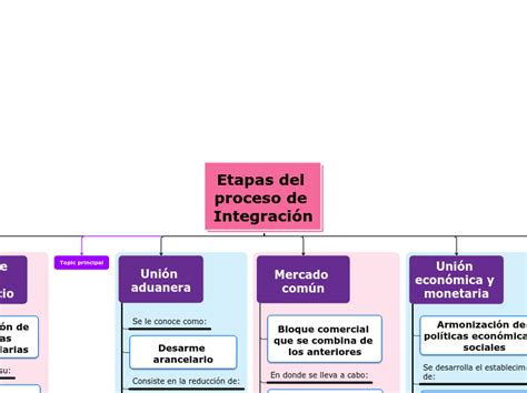 Etapas Del Proceso De Integraci N Mind Map