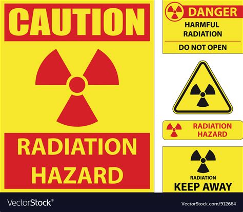 Radiation Hazard Signs Royalty Free Vector Image