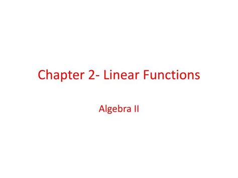 Ppt Chapter Linear Functions Powerpoint Presentation Free