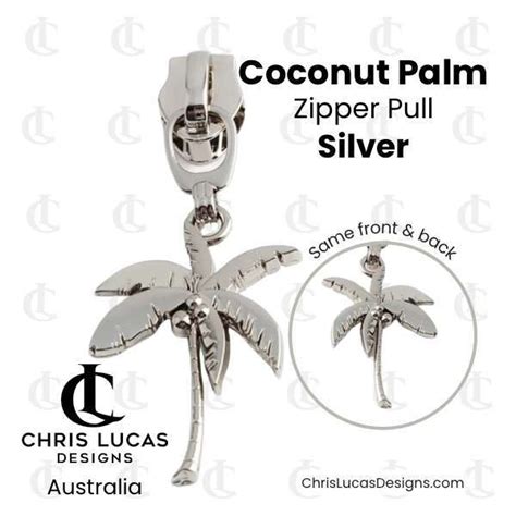 Silver Zipper Pulls Bag Making Supplies Australia Chris Lucas Designs