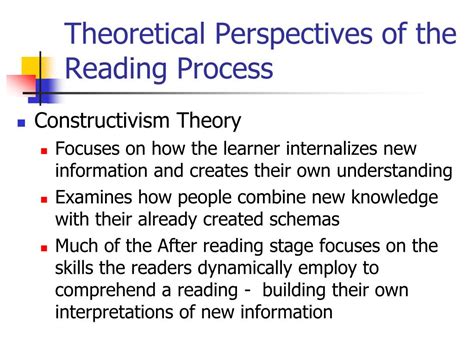 PPT Cognitive Theories And Reading Comprehension PowerPoint