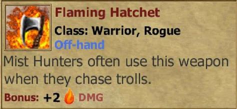 Flaming Hatchet Exiled Kingdoms Wiki