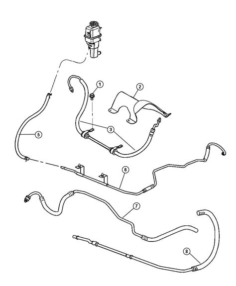 Dodge Avenger Hose Power Steering Pressure Pump To Gear 05154721AE