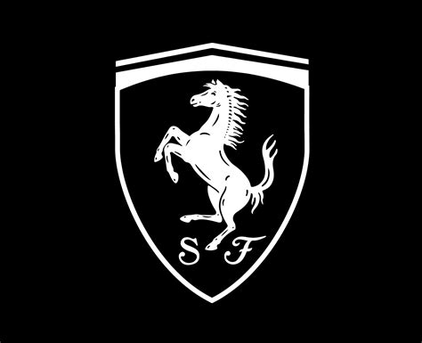 ferrari logo marca coche símbolo blanco diseño italiano automóvil ...