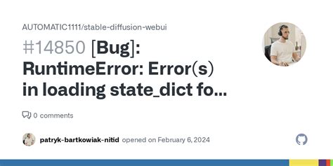 [bug] Runtimeerror Error S In Loading State Dict For Latentdiffusion