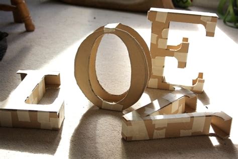 Diy Cardboard Letters Guide Patterns