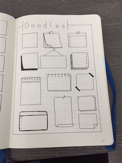 Sticky Note Doodles Note Doodles Bullet Journal Sticky Notes