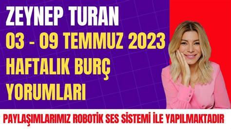 Zeynep Turan I Temmuz I Haftal K Bur Yorumlar I Temmuz Bur